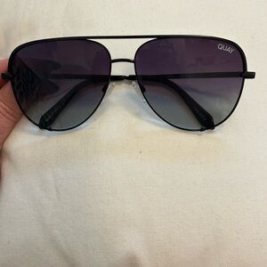Quay Australia Black and Purple Aviator Sunglasses